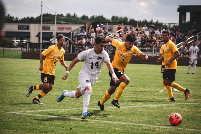 men playing football