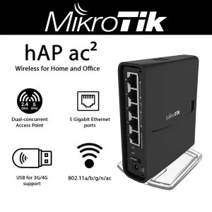 Mikrotik RBD52G-5HacD2HnD-TC hAP-AC² Mikrotik Router Indoor RAM 128MB
