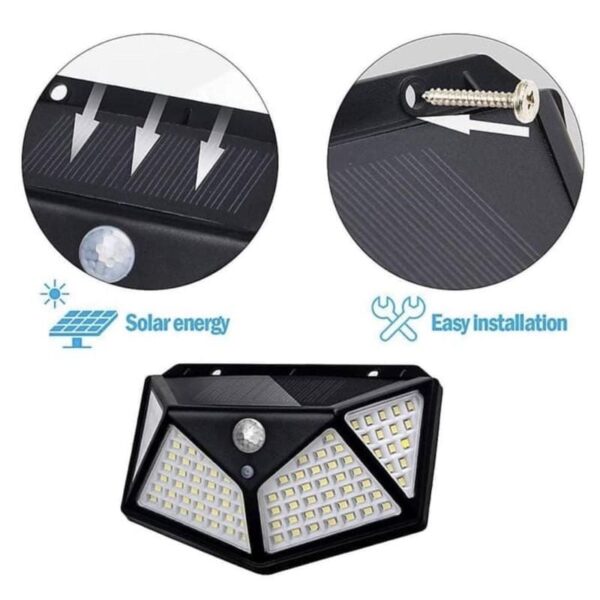 Lampu Taman Panel Surya mini 100LED Tenaga Matahari - Gambar 4